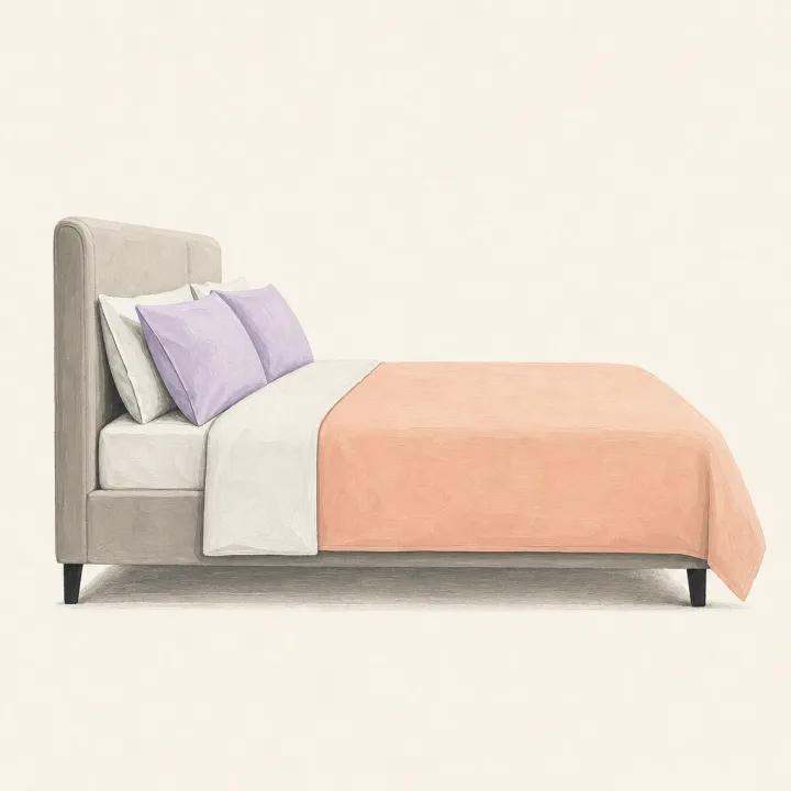 Bed made neatly