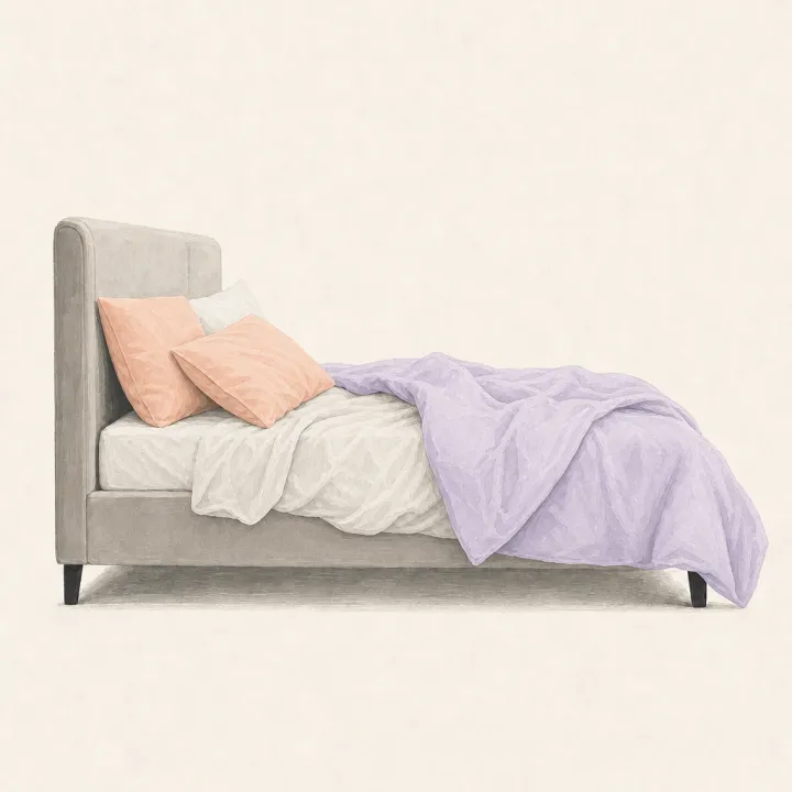Bed left unmade