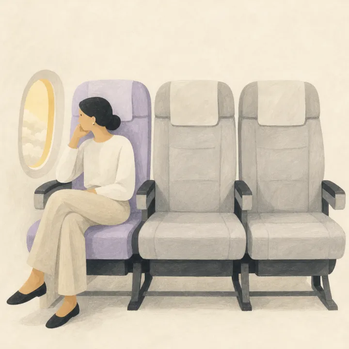 Passenger in the window seat